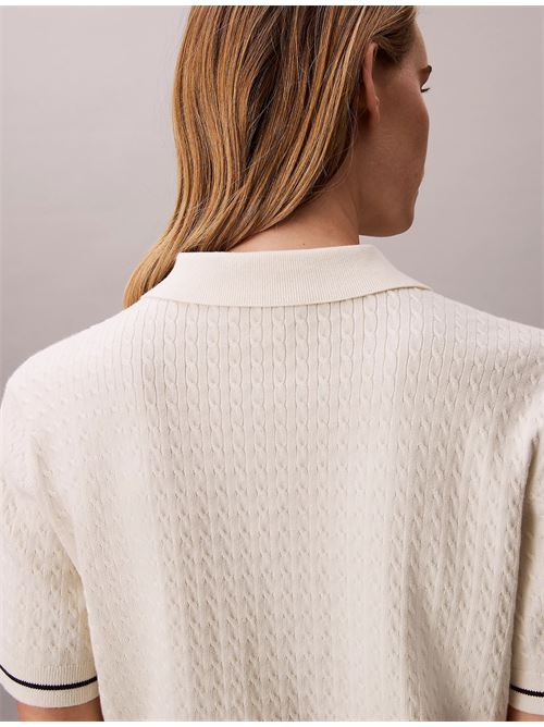 ss woven cropped cble swe CALVIN KLEIN JEANS | LV047F320GYAS